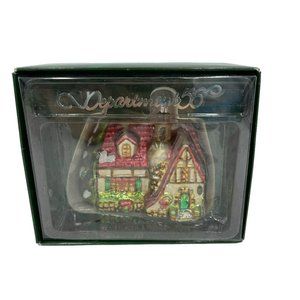 Department 56 Mercury Glass House Christmas Ornament Village House Cottage New